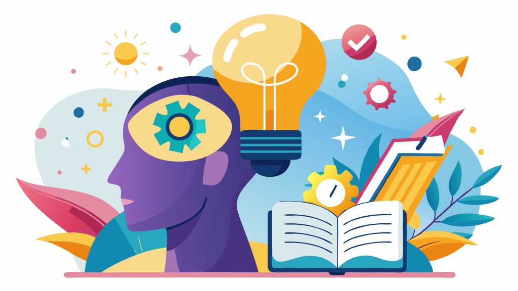 Open book merging with a light bulb, signifying the ability to break free from conventional thinking and generate innovative ideas.
